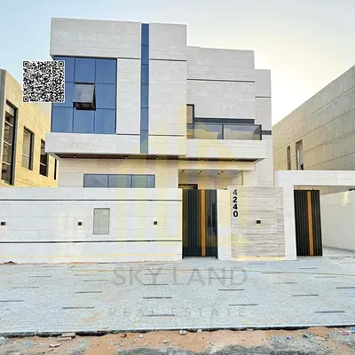 For sale, including registration fees, a villa near the mosque. One of the most luxurious villas in Ajman. Super deluxe construction and finishing, ve