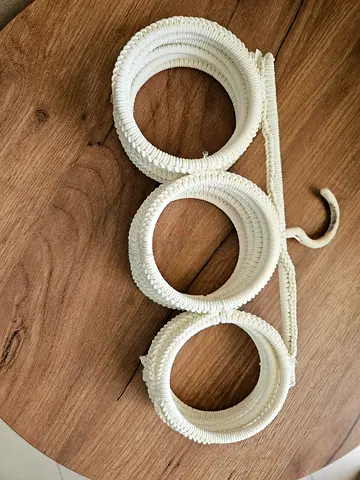 White 3-Ring Scarf / Belt  / Ties Hanger