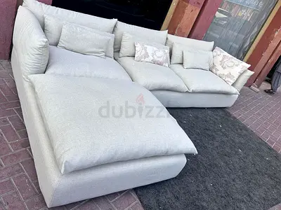 Marina home feather filled Sofa Beige
