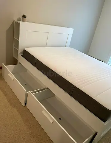 Ikea Brimness king bed with storage like new