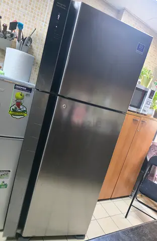 LG Top Freezer Refrigerator 360L - Stainless Steel, Good Condition -10 years compressor warranty