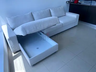 Ikea vimle L shape sofa bed Beige