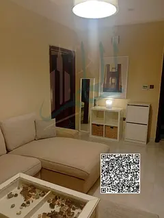 Monthly rental opportunity in Ajman Corniche: furnished 1-bedroom apartment with a living room and 2
