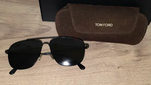Authentic Tom Ford Len Sunglasses (Matte Black) + Velvet Case
