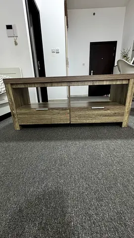 Wooden TV Table Drawers, Good Condition