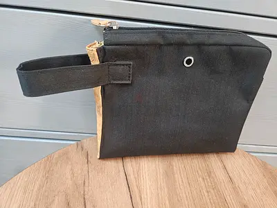 Bvlgari Canvas Wristlet Pouch with Zipper and Handle - Brand New