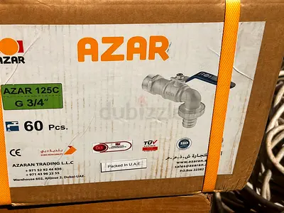 AZAR 125C Brass Garden Tap / Faucet - New in Box (60 pcs packing shown)