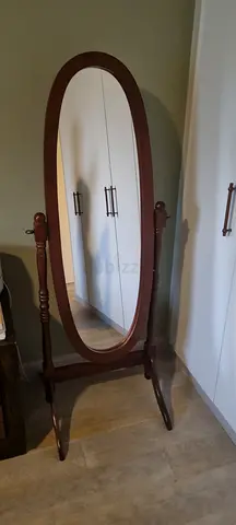 Free standing tilting dressing solid wood Mirror