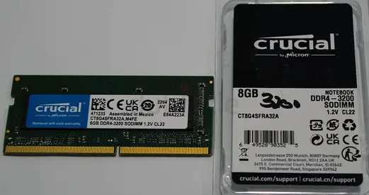 Crucial 8GB DDR4 3200MHz SODIMM Laptop RAM