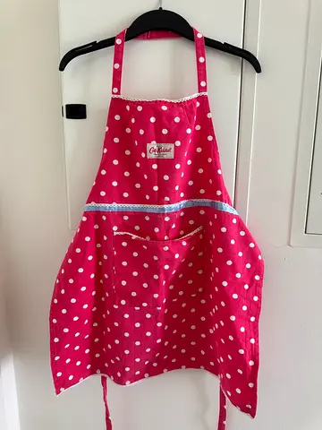 Pink Polka Dot Cath Kidston Kitchen Apron - Good Condition