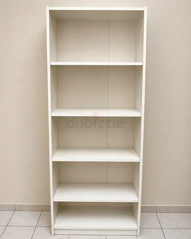 White 5-Shelf Bookcase / Storage Unit - Good Condition