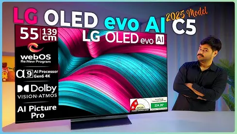LG 55-inch OLED evo AI C5 4K 144Hz Smart Television AI Magic remote webOS25 (2025)