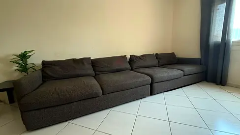 6 SEATER SOFA. CRATE  BARREL. URGENT SALE!!