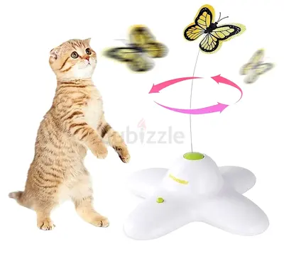 Cat Interactive Butterfly Toy + 1 Replacement