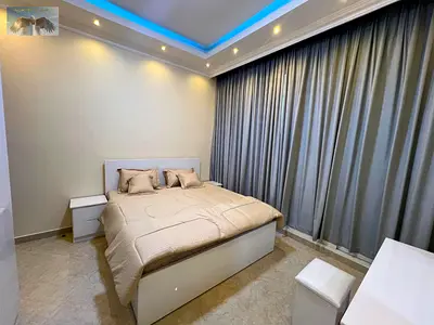 Furnished one-bedroom apartment for monthly rent in Al Rawda Ajman Brand new furniture first occupancy Prime location close to amenities