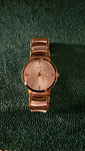 Original Rado mens gold-tone wristwatch with date