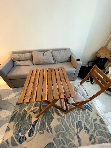 Wooden Chair and Table