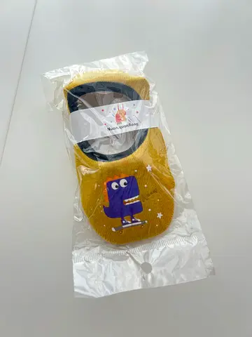 Pair of Non-Slip Baby Socks with Cute Monster Print - New in Pack