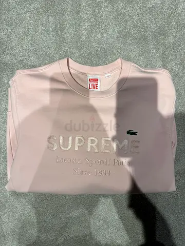 Supreme x Lacoste Live Crewneck Sweatshirt – Pink – Size S