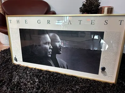 The Greatest: Muhammad Ali / Michael Jordan, Framed Printed Photo Collage, 97x50cm