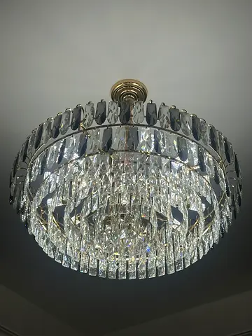 Crystal Flush Mount Ceiling Light - Gold Finish