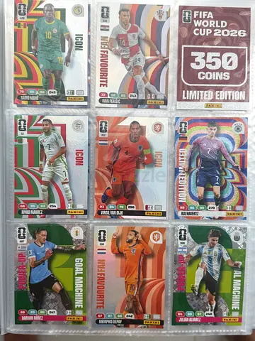 Panini FIFA World Cup Adrenalyn XL 2026 INCLUDING LAMIN YAMAL AND VINI JR GOLDEN BALLER PERFECT COND