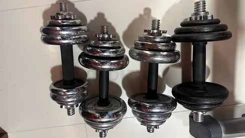 Used dumbbells