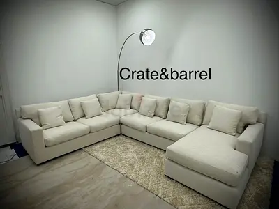 Almost brand new cratebarrel Ushape sofa