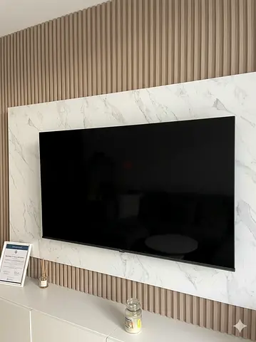 Modern LED Smart TV Entertainment Setup