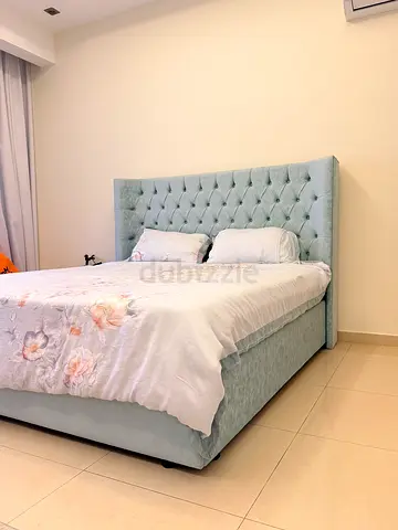 Blue king size bed