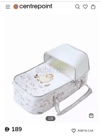Portable Baby Moses Basket Bassinet with Canopy - Light Floral Print
