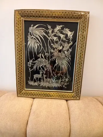 Isfahan Wood Carving Panel