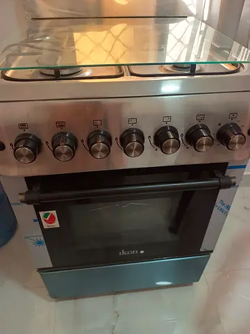 Used countertop oven with gas hob — stainless steel, good condition