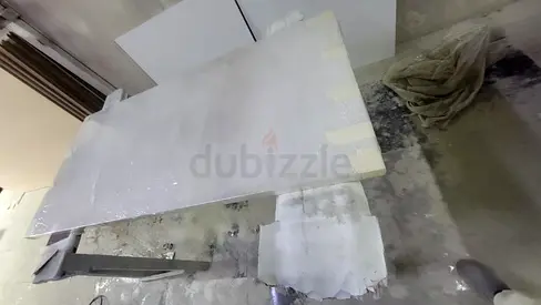 Used white wooden tabletop / panel - needs finishing chopping board heavy duty for beef shop