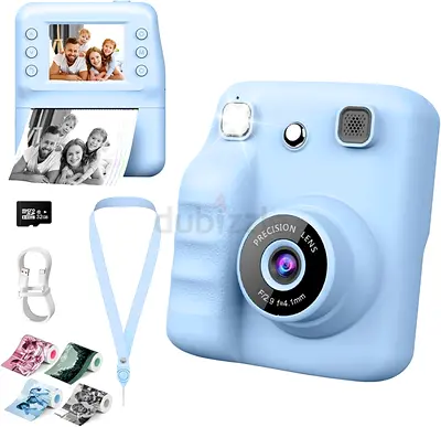 3229 - PINREK Colour Instant Printing Kids Camera, 1080P HD Instant Camera for Kids with 4 Rolls of