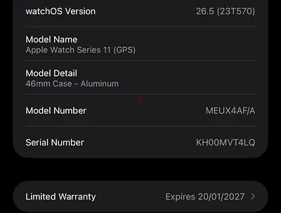 Apple Watch Series 11 2025 | GPS | 46mm | Jet Black