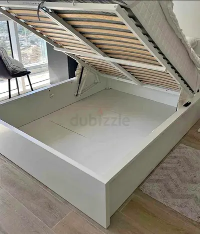 Ikea malm queen size hydraulic storage bed with mattress