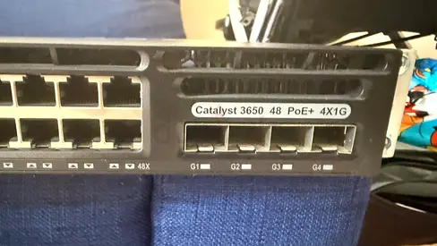 Cisco Catalyst 3650 48-Port PoE+ 4 x 1G Switch (Used)