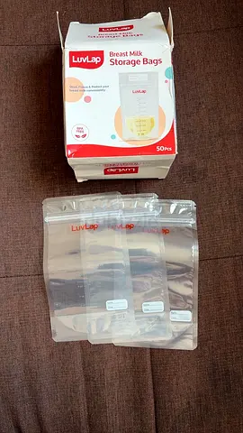 Breast milk storage bags