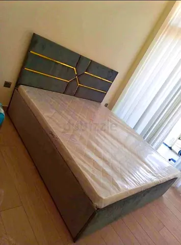 BRAND NEW KING SIZE FABRIC BED WITH MATTRESS AVAILABLE