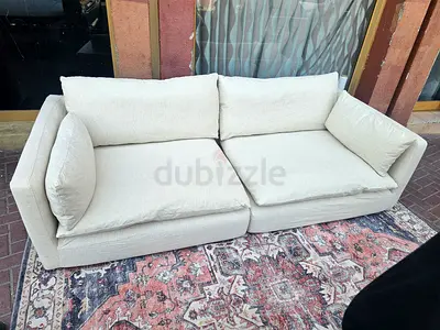 Linen modular marina home feathers filled sofa