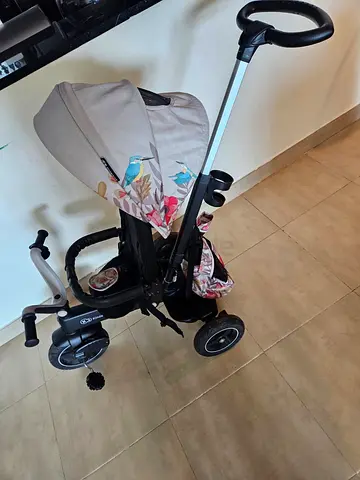 Kids Tricycle Stroller with Canopy and Parent Handle - Good Condition