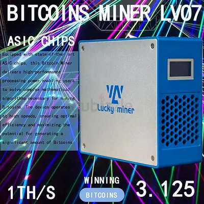 RDYMONKEY Lucky Miner LV07 Bitcoin Miner 1T GH/s Bticon Lotto Device SHA-256 DGB Algorithm Power 30W