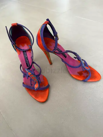 Ralph Lauren Women’s Multicolor Strappy High Heel Sandals - Size 36