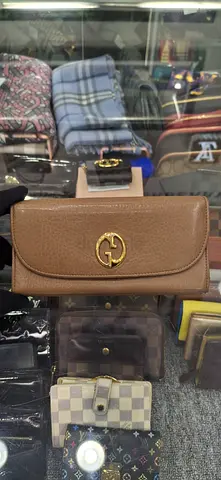Brown Leather Gucci Wallet for Women