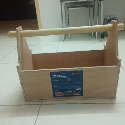 Wooden Tool Caddy Storage Box