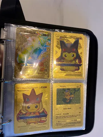 Pokémon book with cards