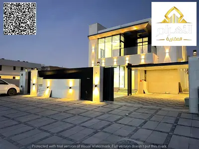 فيلا فاخرة تصميم موردن مساحة 5000 قدم مع حديقة خلف اكاديمية عجمان بسعر شامل المكييفات و قابل لتفاوض