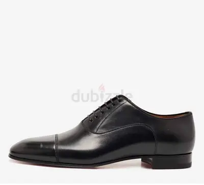 Authentic Christian Louboutin Black Leather Greggo Lace Up Oxfords Size 39.5