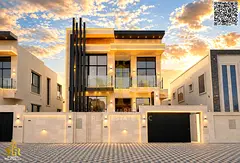 Modern villa directly on Sheikh Mohammed Road, featuring 4 master bedrooms, premium finishes, spacio